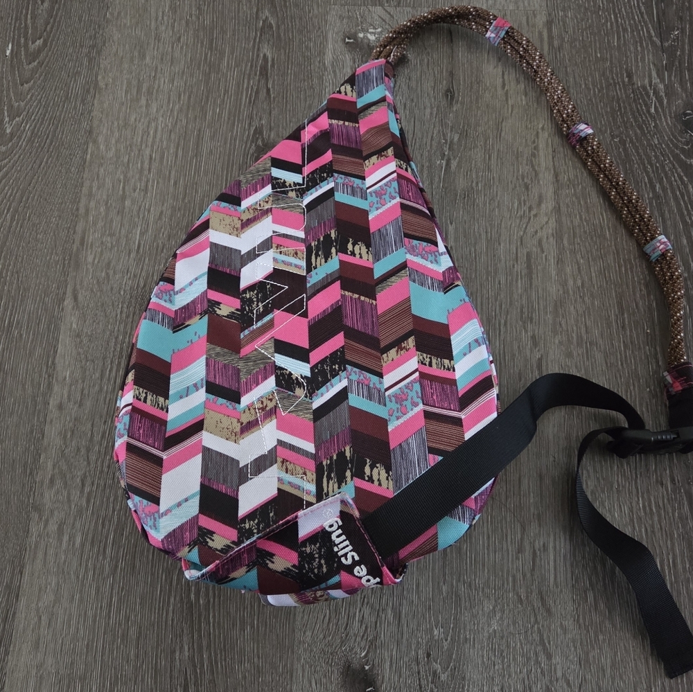 Kavu Mini Rope Sunset Blocks Pattern Messenger Bag - image 3